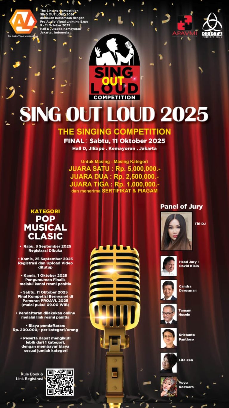 SING OUT LOUD 2025 Hadir di PRO AVL Indonesia: Ajang Bergengsi bagi Talenta Vokal Tanah Air