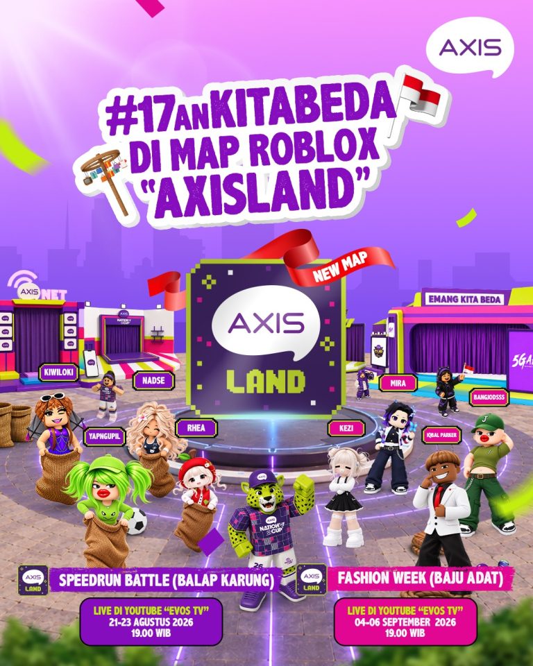 Rayakan Kemerdekaan dengan Cara Berbeda, AXIS Ajak Anak Muda Mabar dan Ikut Lomba 17-an di AXISLAND Roblox
