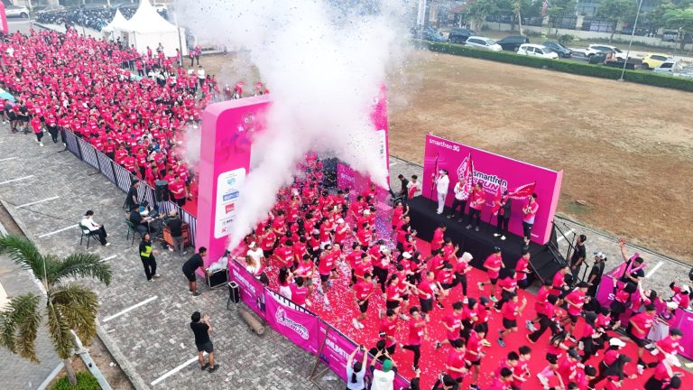 SMARTFREN FUN RUN 5G Palembang Semarak, Lebih dari 1.000 Peserta Lari Bersama
